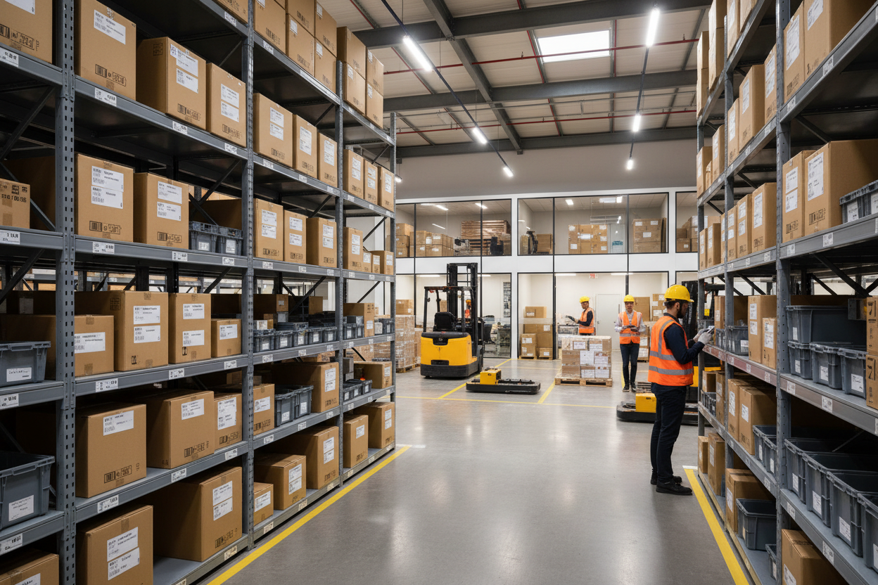 Skapa en bild som passar in för 3PL men den ska referera till det som finns i referensbilden.

Tänk på att inte visa upp ett alldeles för stort lager osv